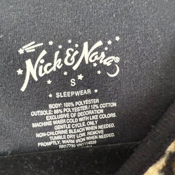 Nick & Nora Sleep Onesie Leopard Print Fleece Footed Size Small - Picture 5 of 7